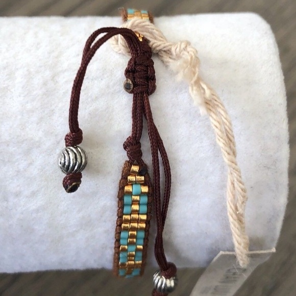 New Auth Chan Luu Turquoise Gold Mix Seed Bead Pul - Picture 2 of 4